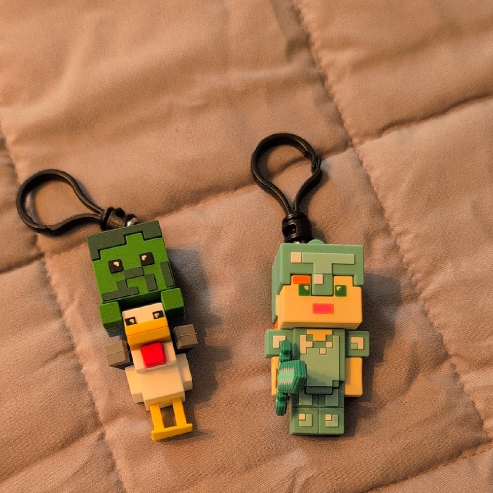 Pixelated Character Keychains